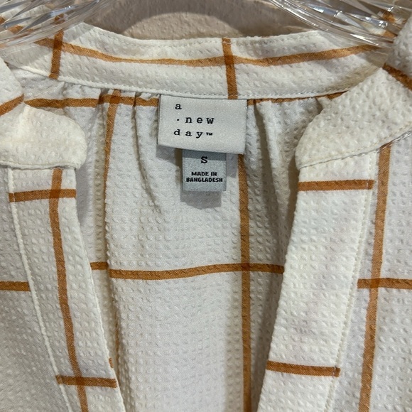 A NEW DAY Window Pane Blouse, Size S, EUC - Picture 3 of 5